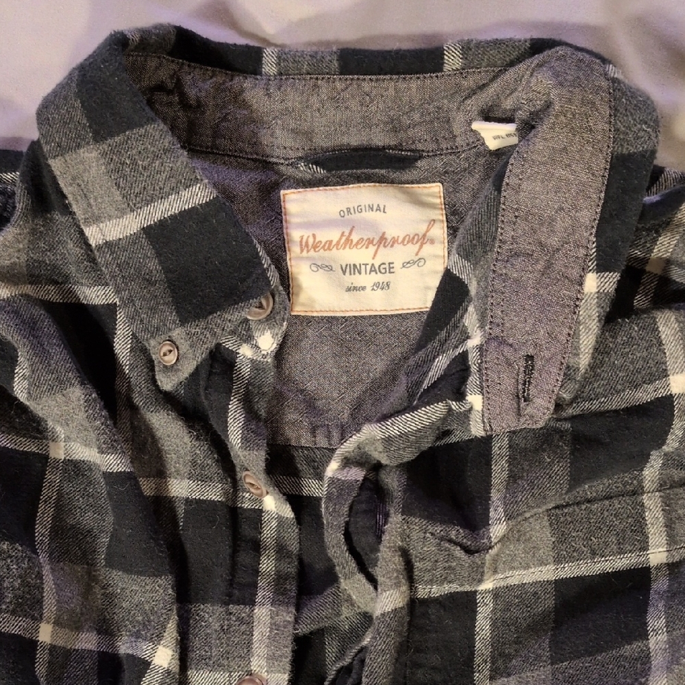 Weatherproof (XL) Black/Gray Checkered Shirt